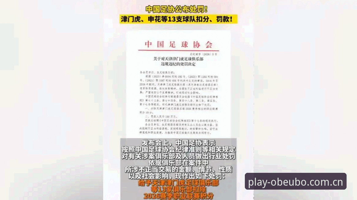 OB欧宝安卓版手机版 中国足协第三批禁足名单最新动态:65人受罚,终身禁足与五年禁赛曝光